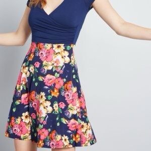 Modcloth Gilli Botanical Breakfast Floral Dress.